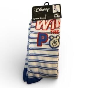 Disney Blue Winnie The Pooh Crew Socks